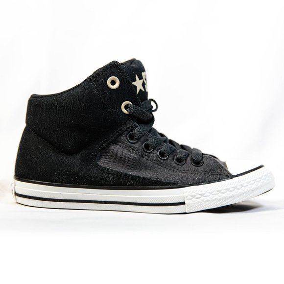 Converse Chuck Taylor All Star High Street Black High Top Big Kid Shoes Size 4 - Picture 3 of 12